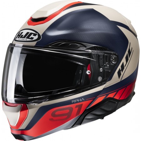 CASCO HJC RPHA 91 RAFINO MC1SF AZUL/ ROJO