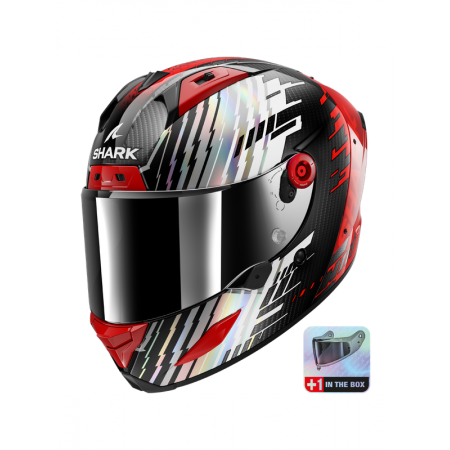 CASCO SHARK AERON EDGY Carbon RED Chrom