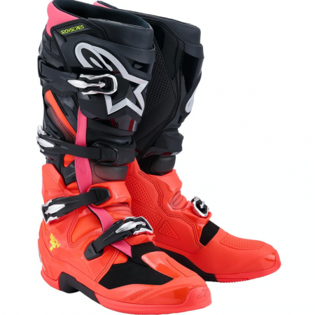 BOTA ALPINESTARS TECH-7 Black / Red Fluo / Pink Fluo