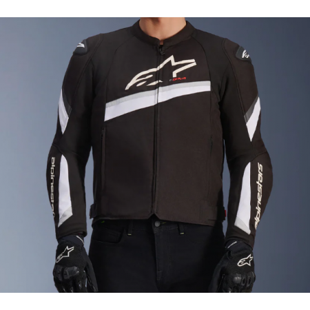 CAZADORA ALPINESTARS T-GP PLUS R V4 NEGRA BLANCA