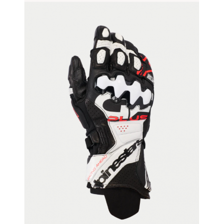 GUANTE ALPINESTARS GP PLUS R V3 NEGRO BLANCO ROJO FLUOR