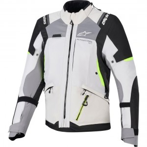 Cazadora-Cordura-Alpinestars-Andes-V4-Gris-amarillo-fluor-impermeable-forro-desmontable-invierno