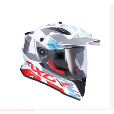 CASCO AXOR X-CROSS D/V  X-1 BLANCO ROJO
