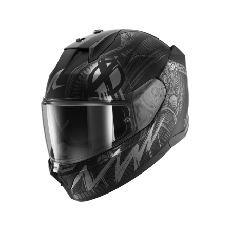 CASCO SHARK  D-SKWAL 3 SHIEVER Mat Black Anthracite Silver